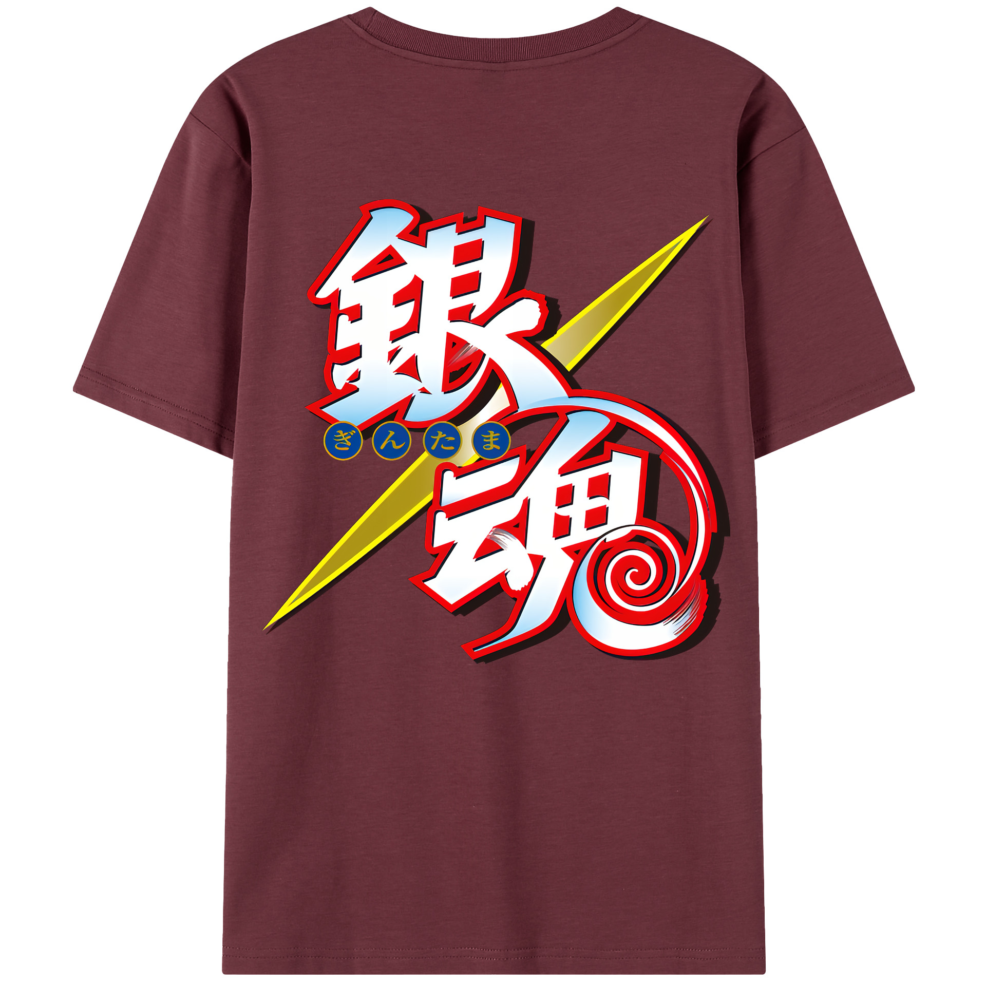 （画像用） ぎんたま 坂田銀時（さかたぎんとき） 神楽 志村新八（しむら しんぱち） GINTAMA Sakata Gintoki Kagura Shimura Shinpachi 綿100％半袖Tシャツ（背面プリント）